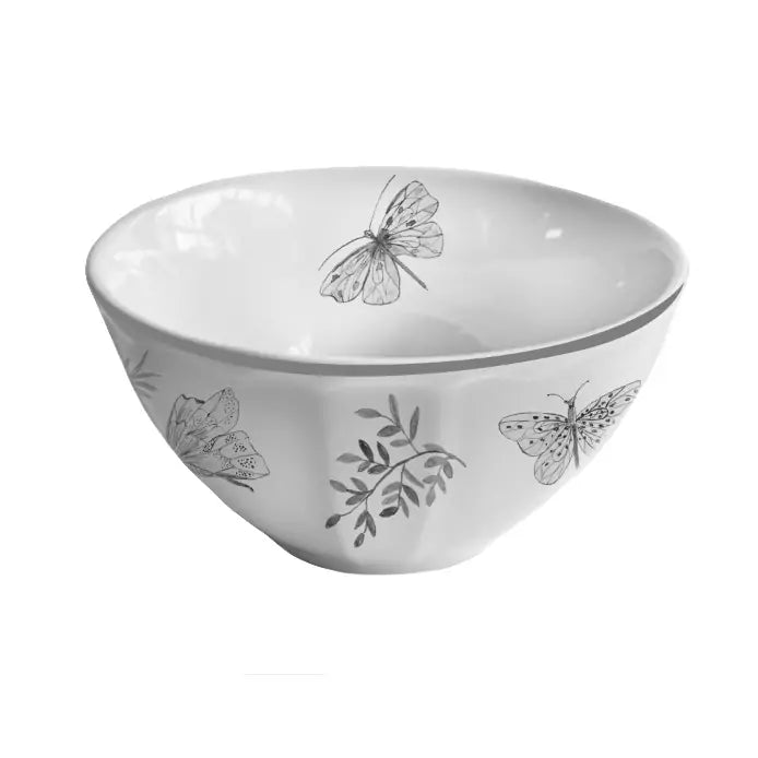 ARCUCCI – SONIA BOLO CEREALI DECORACIÓN DE PORCELANA DE 13 CM CON MARIPOSAS Y FLORES - Negro
